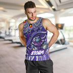 Custom Australia NAIDOC Week 2024 Men Tank Top Melbourne Storm Mascot Keep The Fire Burning