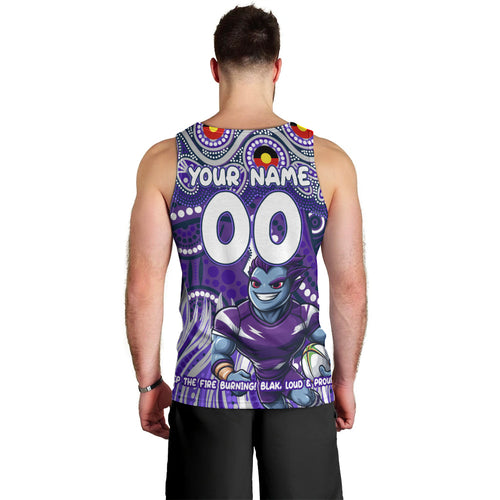 Custom Australia NAIDOC Week 2024 Men Tank Top Melbourne Storm Mascot Keep The Fire Burning