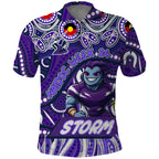 Custom Australia NAIDOC Week 2024 Polo Shirt Melbourne Storm Mascot Keep The Fire Burning