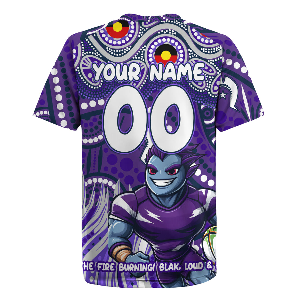 Custom Australia NAIDOC Week 2024 Rugby Jersey Melbourne Storm Mascot Keep The Fire Burning