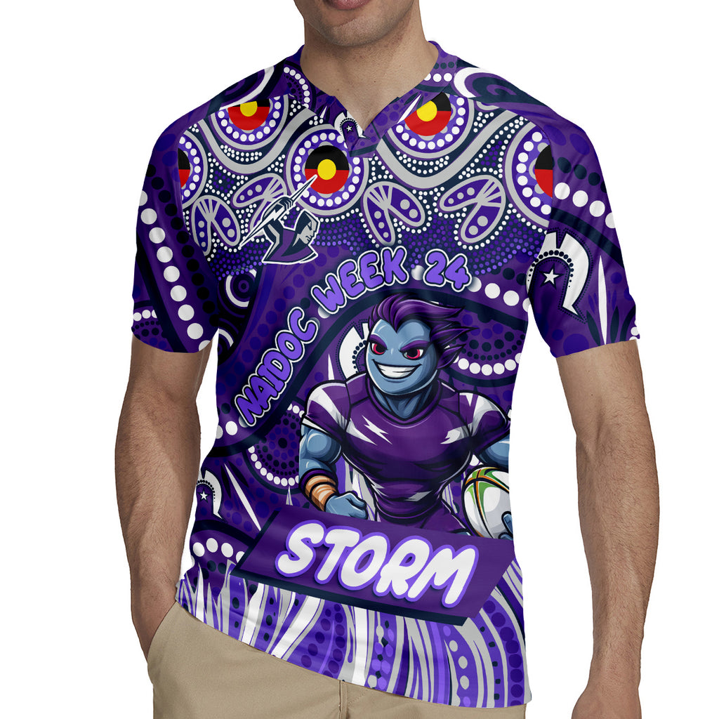 Custom Australia NAIDOC Week 2024 Rugby Jersey Melbourne Storm Mascot Keep The Fire Burning