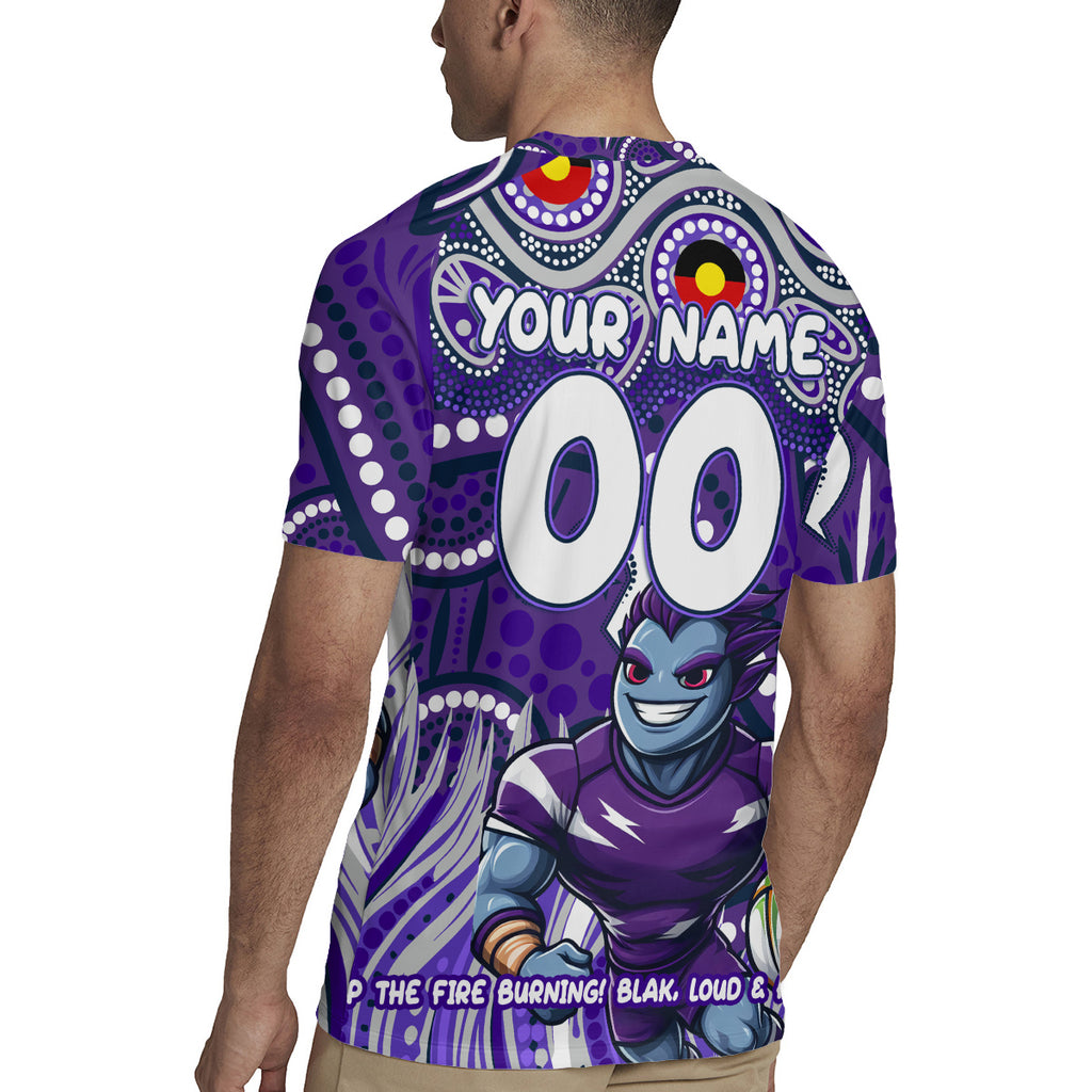 Custom Australia NAIDOC Week 2024 Rugby Jersey Melbourne Storm Mascot Keep The Fire Burning
