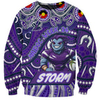 Custom Australia NAIDOC Week 2024 Sweatshirt Melbourne Storm Mascot Keep The Fire Burning