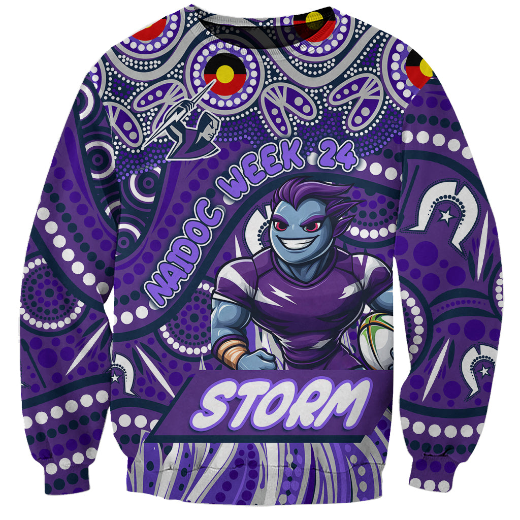 Custom Australia NAIDOC Week 2024 Sweatshirt Melbourne Storm Mascot Keep The Fire Burning