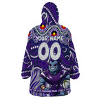 Custom Australia NAIDOC Week 2024 Wearable Blanket Hoodie Melbourne Storm Mascot Keep The Fire Burning