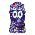 Custom Australia NAIDOC Week 2024 Women Sleeveless Polo Shirt Melbourne Storm Mascot Keep The Fire Burning