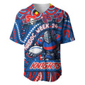Custom Australia NAIDOC Week 2024 Baseball Jersey Newcastle Knights Mascot Keep The Fire Burning
