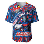 Custom Australia NAIDOC Week 2024 Baseball Jersey Newcastle Knights Mascot Keep The Fire Burning