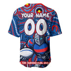 Custom Australia NAIDOC Week 2024 Baseball Jersey Newcastle Knights Mascot Keep The Fire Burning
