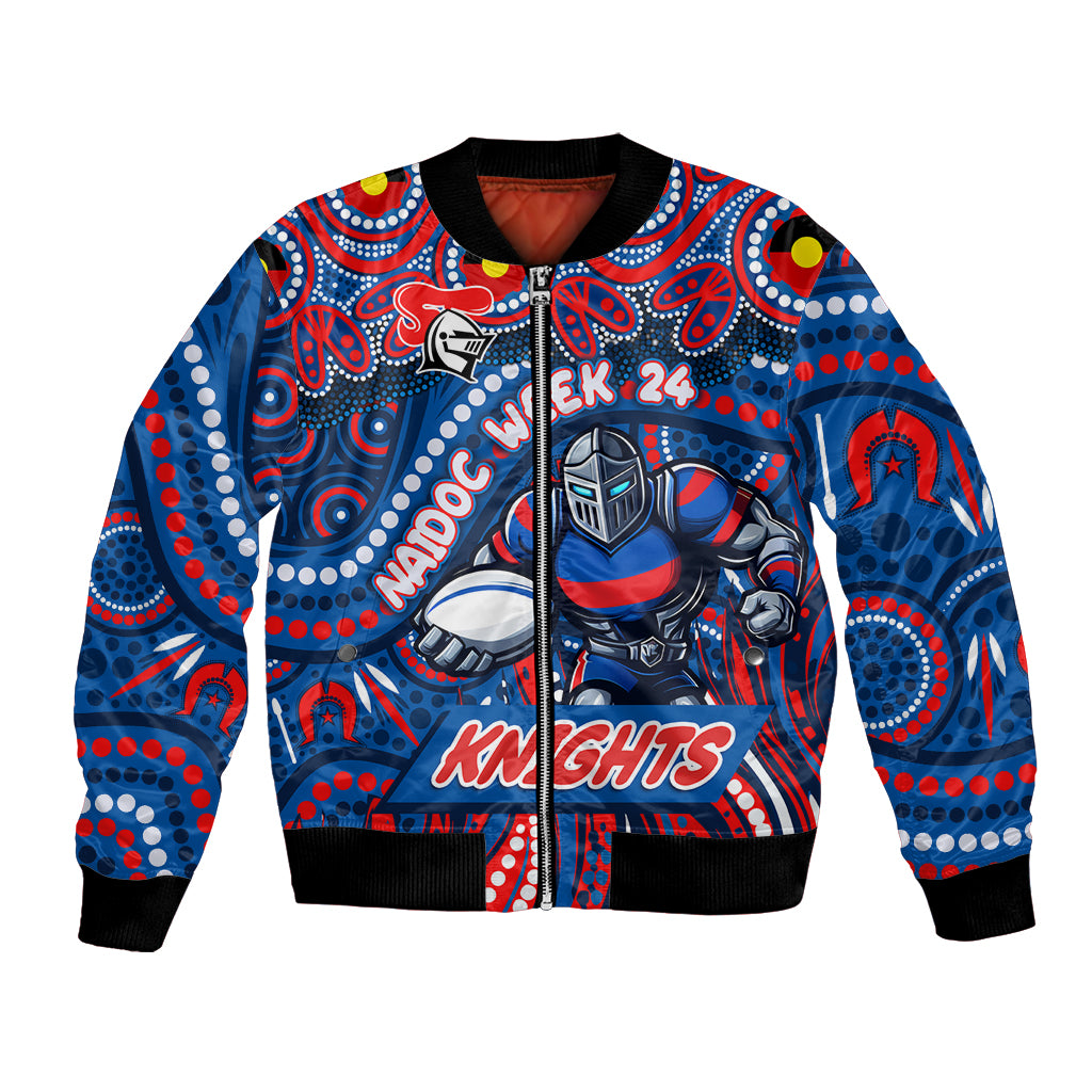 Custom Australia NAIDOC Week 2024 Bomber Jacket Newcastle Knights Mascot Keep The Fire Burning