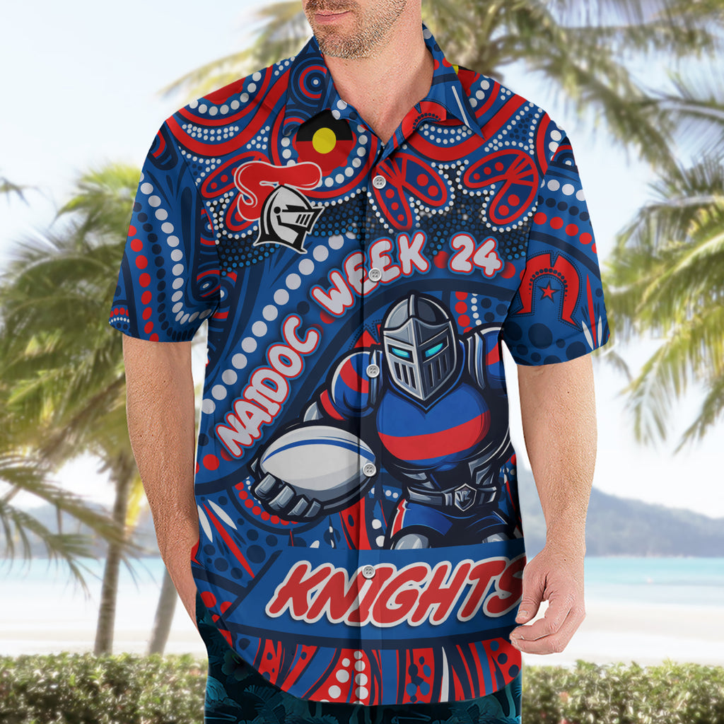 Custom Australia NAIDOC Week 2024 Hawaiian Shirt Newcastle Knights Mascot Keep The Fire Burning