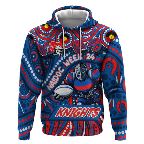 Custom Australia NAIDOC Week 2024 Hoodie Newcastle Knights Mascot Keep The Fire Burning