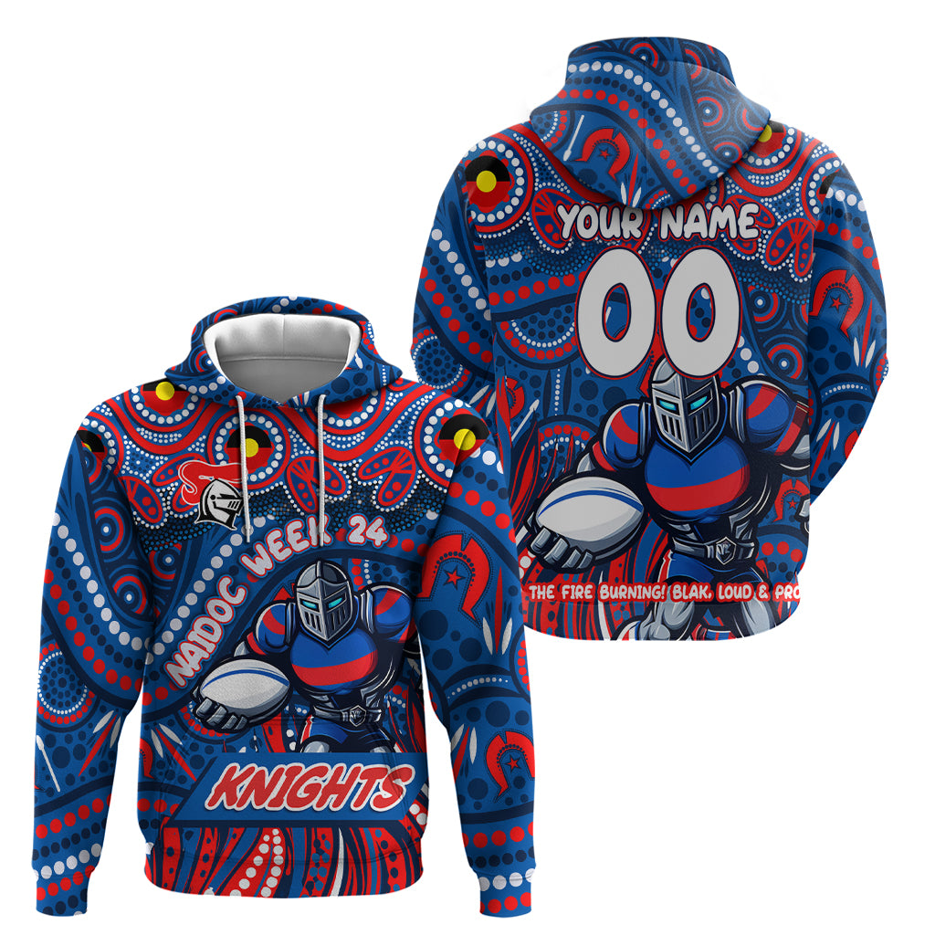 Custom Australia NAIDOC Week 2024 Hoodie Newcastle Knights Mascot Keep The Fire Burning