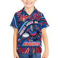 Custom Australia NAIDOC Week 2024 Kid Hawaiian Shirt Newcastle Knights Mascot Keep The Fire Burning