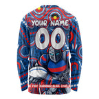 Custom Australia NAIDOC Week 2024 Long Sleeve Shirt Newcastle Knights Mascot Keep The Fire Burning
