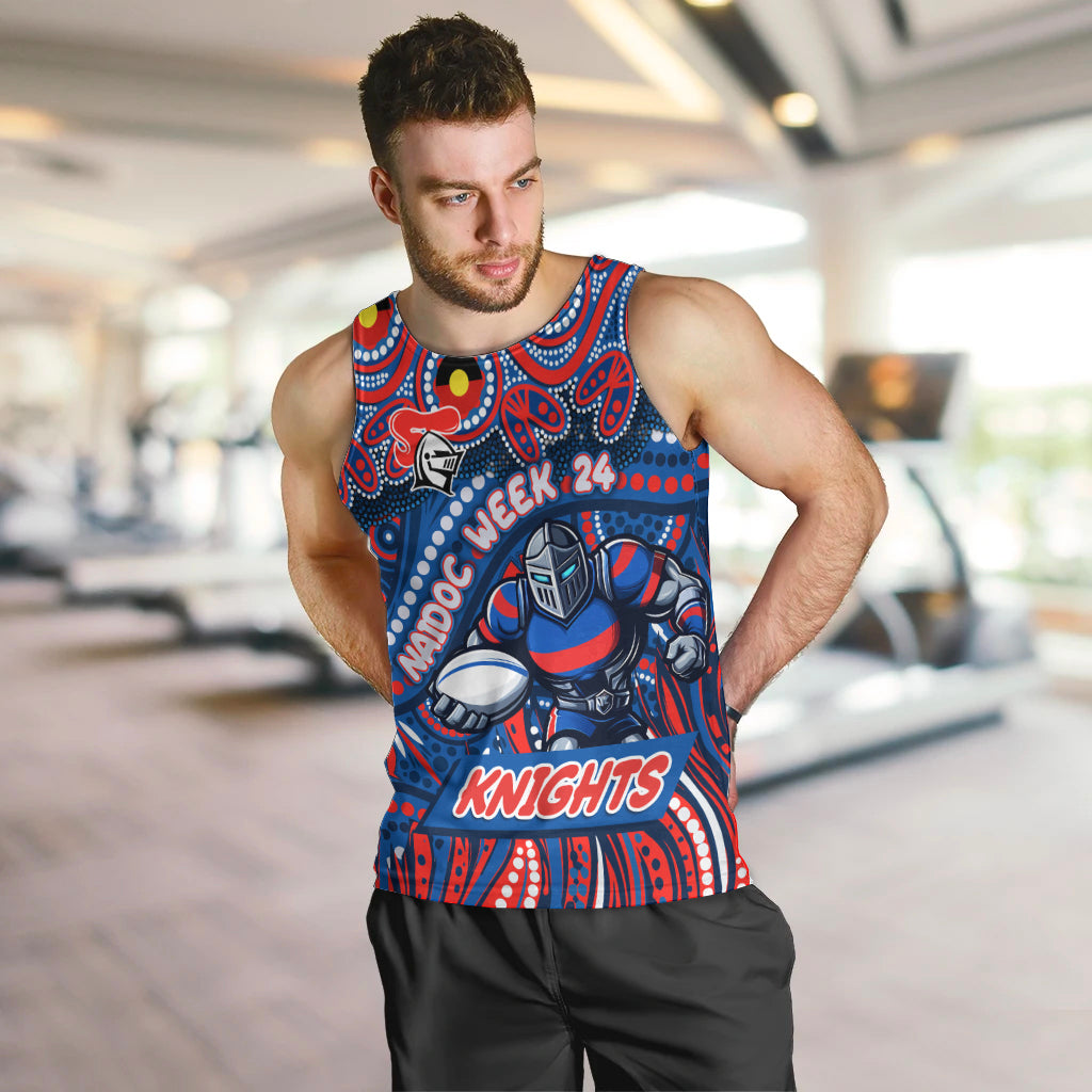Custom Australia NAIDOC Week 2024 Men Tank Top Newcastle Knights Mascot Keep The Fire Burning