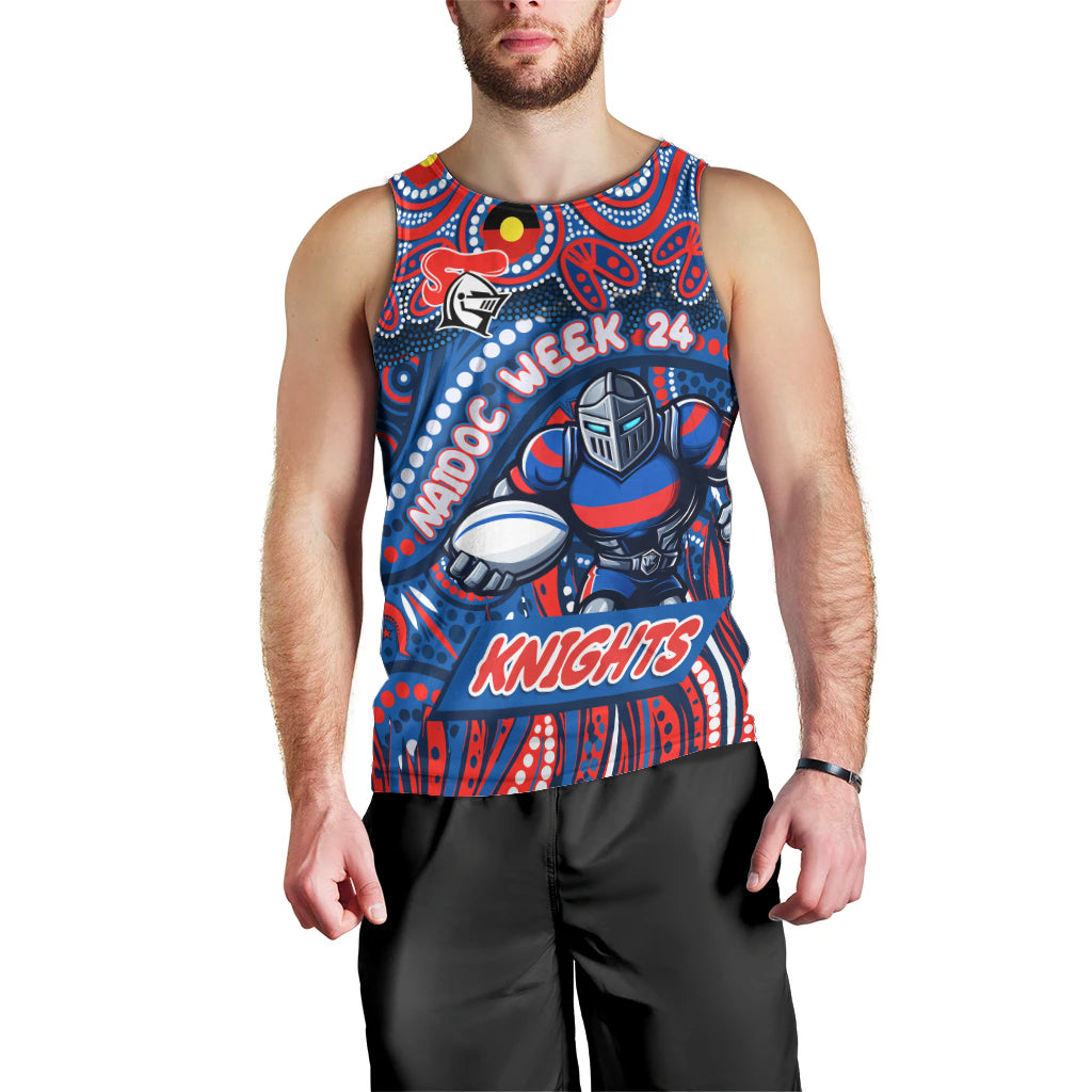 Custom Australia NAIDOC Week 2024 Men Tank Top Newcastle Knights Mascot Keep The Fire Burning