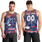 Custom Australia NAIDOC Week 2024 Men Tank Top Newcastle Knights Mascot Keep The Fire Burning