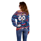 Custom Australia NAIDOC Week 2024 Off Shoulder Sweater Newcastle Knights Mascot Keep The Fire Burning