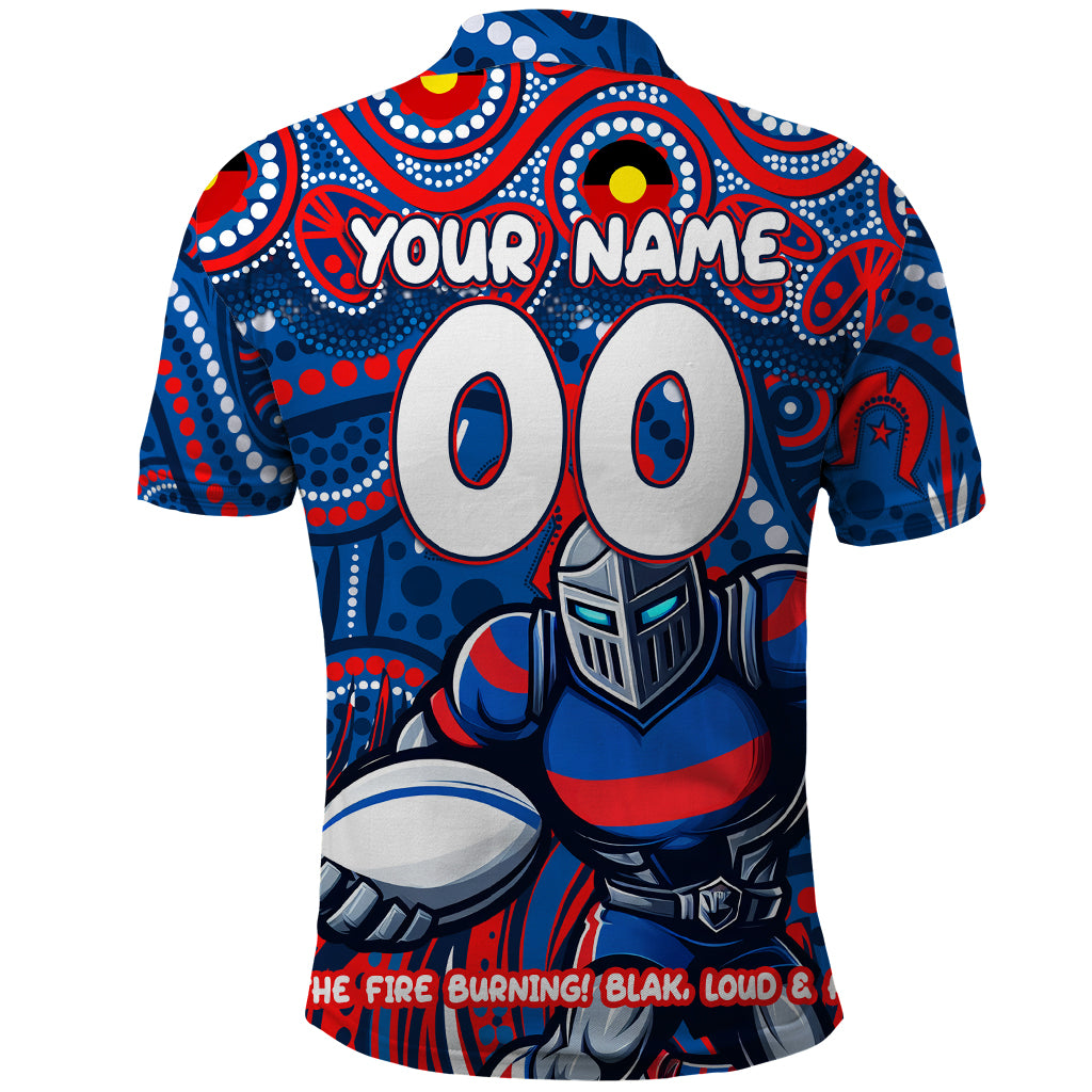 Custom Australia NAIDOC Week 2024 Polo Shirt Newcastle Knights Mascot Keep The Fire Burning