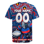 Custom Australia NAIDOC Week 2024 Rugby Jersey Newcastle Knights Mascot Keep The Fire Burning