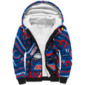 Custom Australia NAIDOC Week 2024 Sherpa Hoodie Newcastle Knights Mascot Keep The Fire Burning