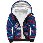 Custom Australia NAIDOC Week 2024 Sherpa Hoodie Newcastle Knights Mascot Keep The Fire Burning