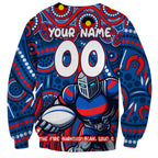 Custom Australia NAIDOC Week 2024 Sweatshirt Newcastle Knights Mascot Keep The Fire Burning