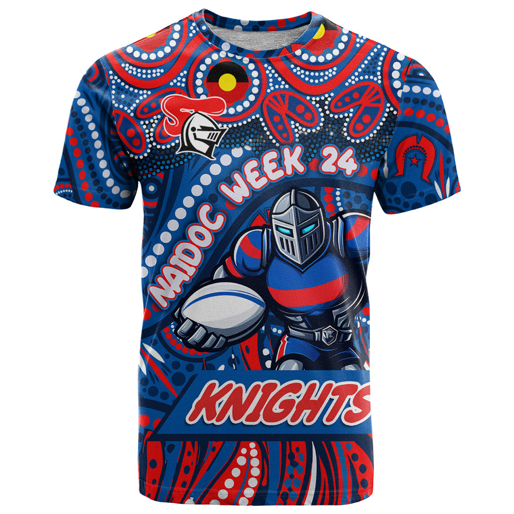 Custom Australia NAIDOC Week 2024 T Shirt Newcastle Knights Mascot Keep The Fire Burning