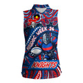 Custom Australia NAIDOC Week 2024 Women Sleeveless Polo Shirt Newcastle Knights Mascot Keep The Fire Burning