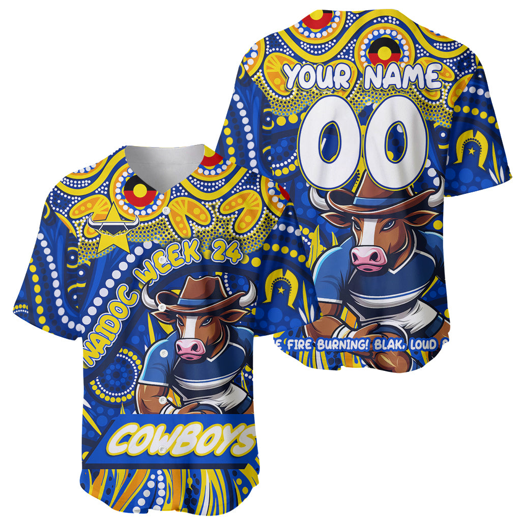 Custom Australia NAIDOC Week 2024 Baseball Jersey Cowboys Mascot Keep The Fire Burning