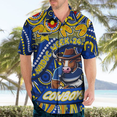 Custom Australia NAIDOC Week 2024 Hawaiian Shirt Cowboys Mascot Keep The Fire Burning