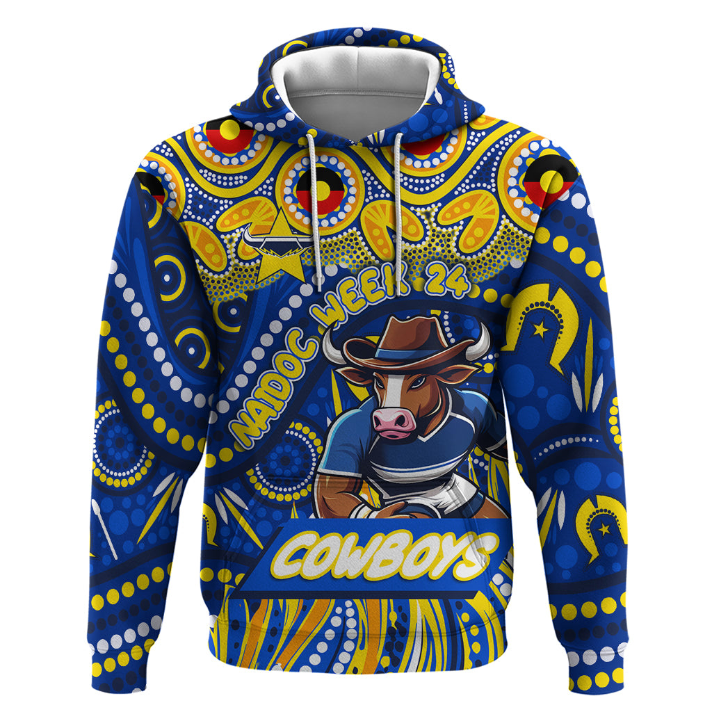 Custom Australia NAIDOC Week 2024 Hoodie Cowboys Mascot Keep The Fire Burning