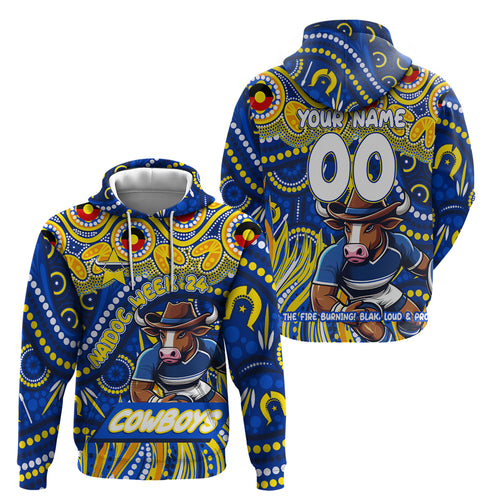 Custom Australia NAIDOC Week 2024 Hoodie Cowboys Mascot Keep The Fire Burning