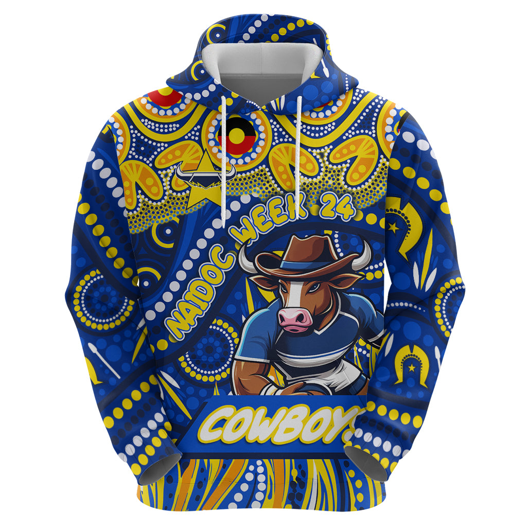 Custom Australia NAIDOC Week 2024 Hoodie Cowboys Mascot Keep The Fire Burning