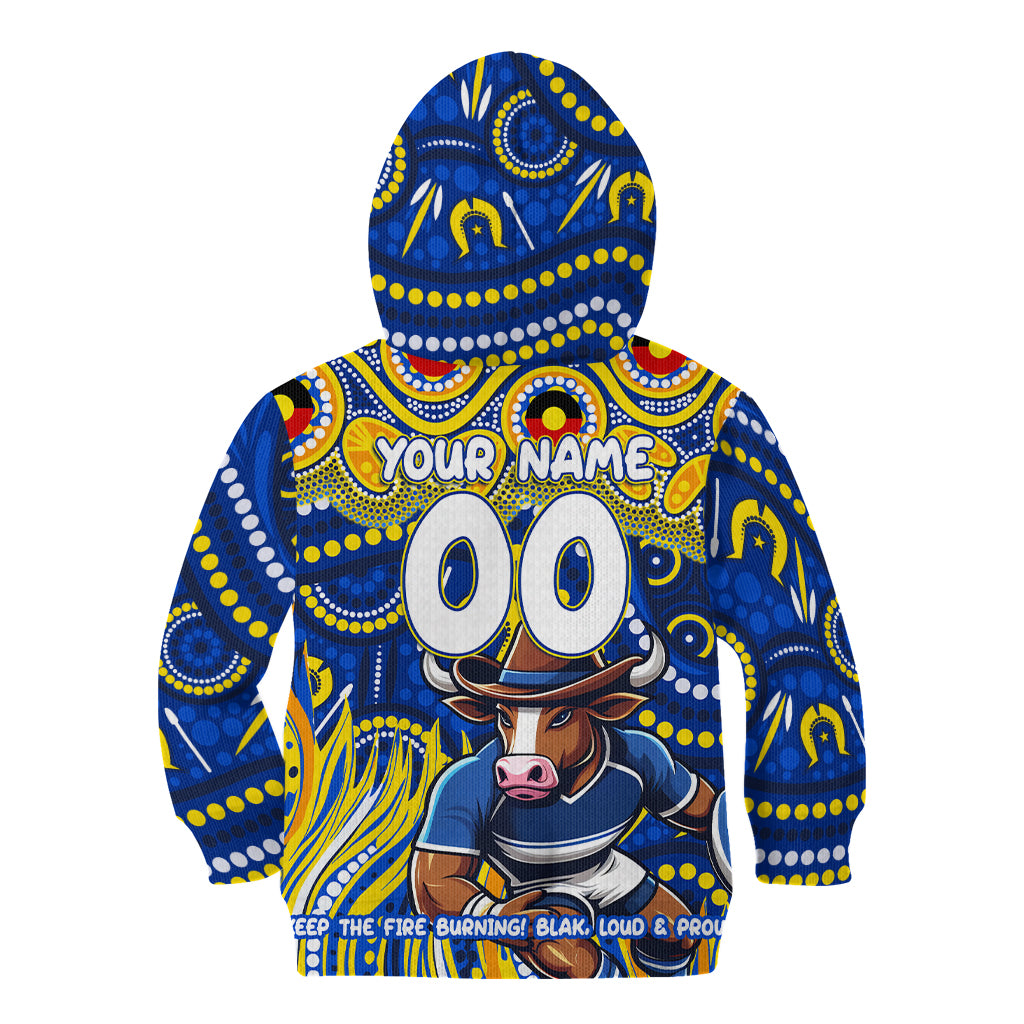 Custom Australia NAIDOC Week 2024 Kid Hoodie Cowboys Mascot Keep The Fire Burning