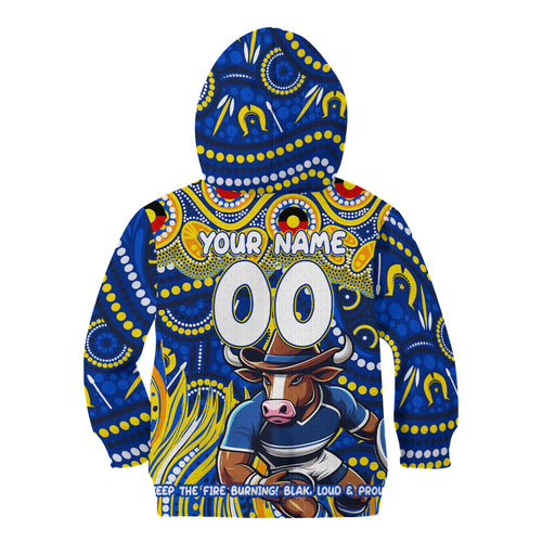 Custom Australia NAIDOC Week 2024 Kid Hoodie Cowboys Mascot Keep The Fire Burning