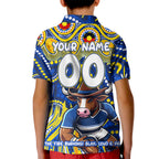 Custom Australia NAIDOC Week 2024 Kid Polo Shirt Cowboys Mascot Keep The Fire Burning