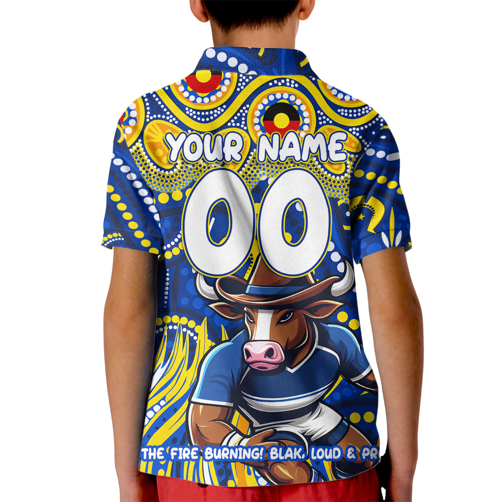 Custom Australia NAIDOC Week 2024 Kid Polo Shirt Cowboys Mascot Keep The Fire Burning