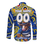 Custom Australia NAIDOC Week 2024 Long Sleeve Button Shirt Cowboys Mascot Keep The Fire Burning