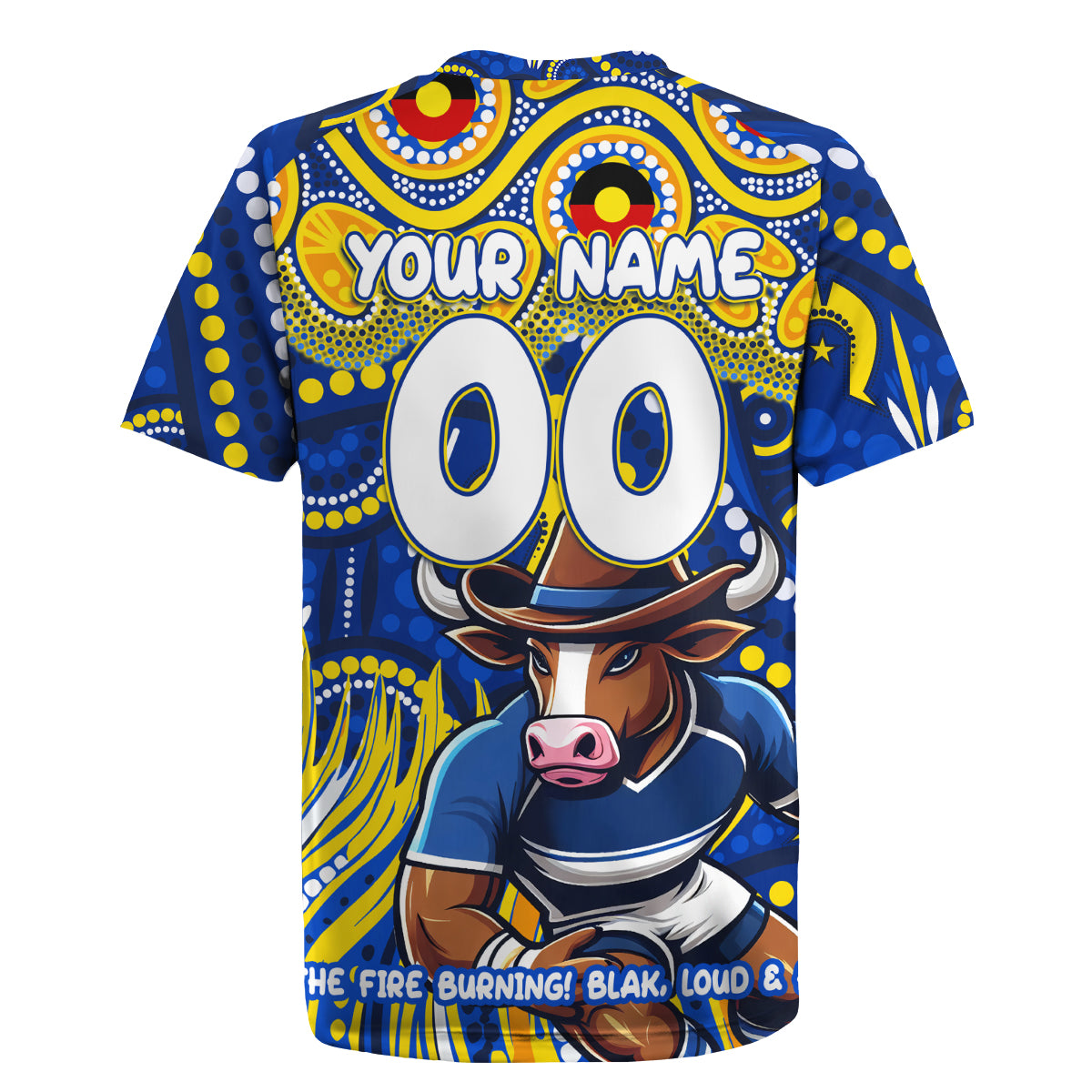 Custom Australia NAIDOC Week 2024 Rugby Jersey Cowboys Mascot Keep The Fire Burning