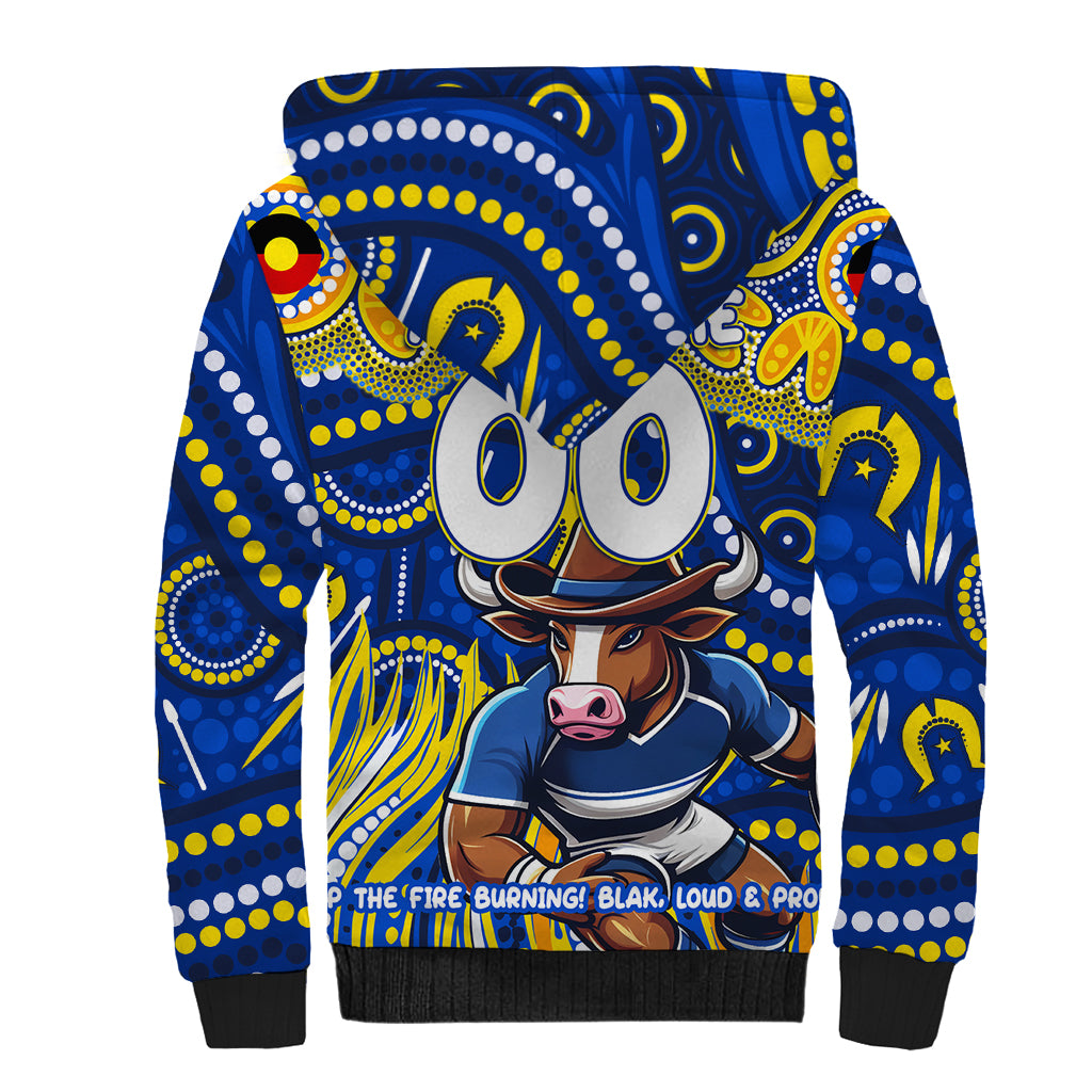 Custom Australia NAIDOC Week 2024 Sherpa Hoodie Cowboys Mascot Keep The Fire Burning