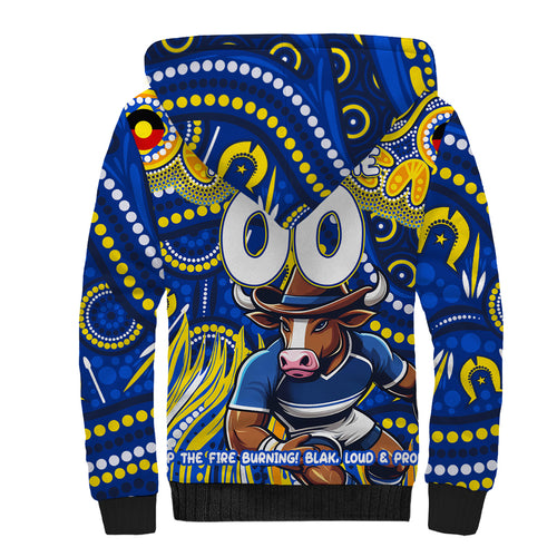 Custom Australia NAIDOC Week 2024 Sherpa Hoodie Cowboys Mascot Keep The Fire Burning