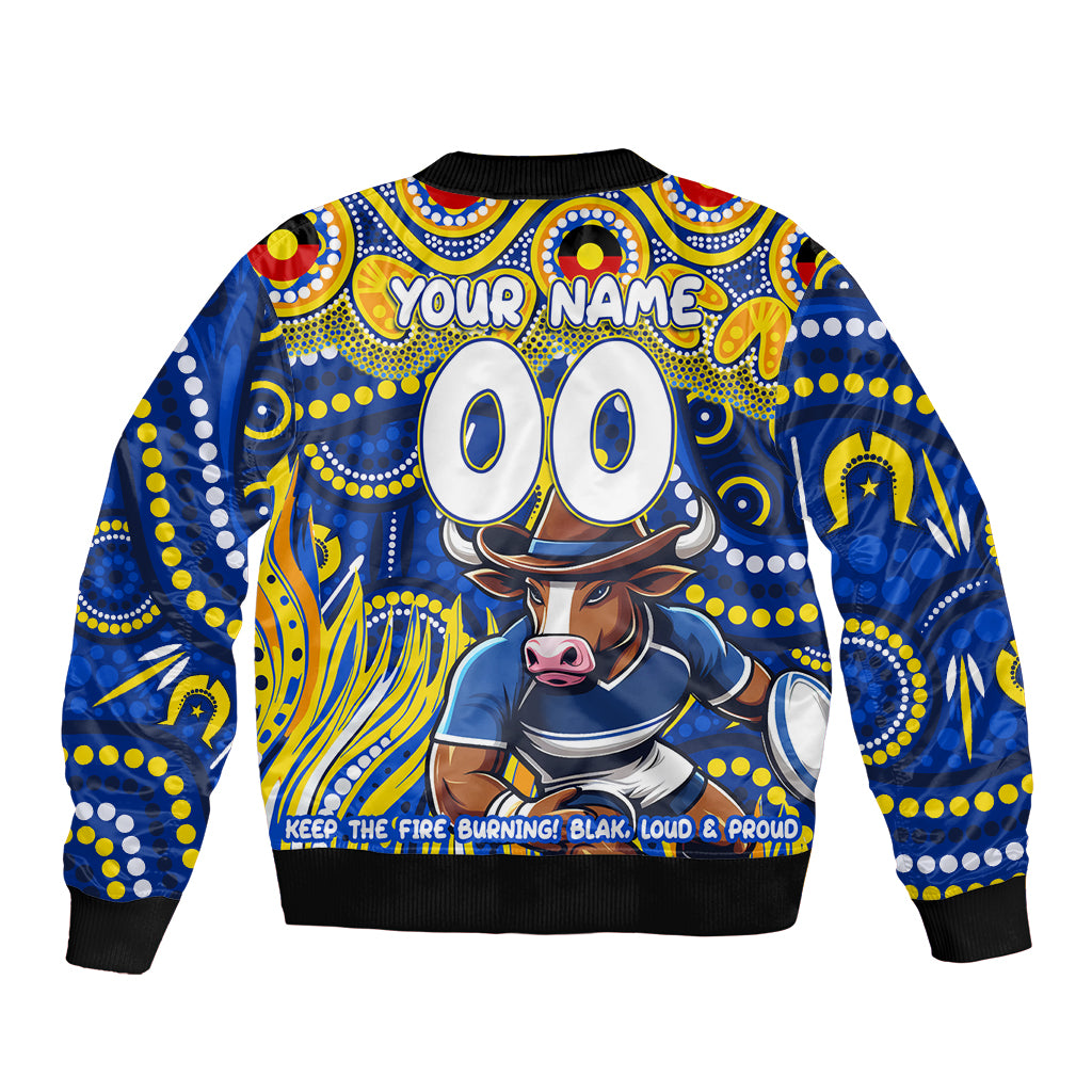 Custom Australia NAIDOC Week 2024 Sleeve Zip Bomber Jacket Cowboys Mascot Keep The Fire Burning
