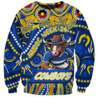 Custom Australia NAIDOC Week 2024 Sweatshirt Cowboys Mascot Keep The Fire Burning