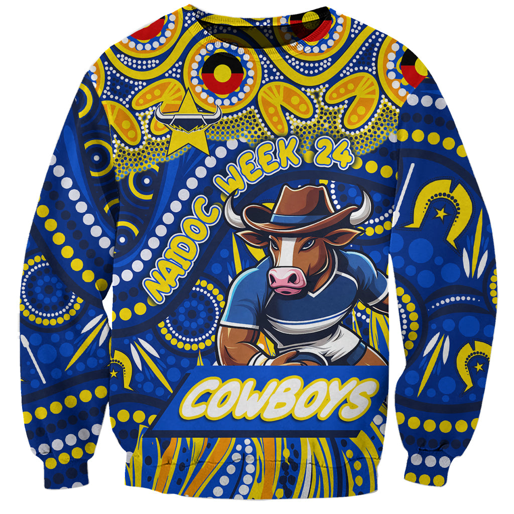 Custom Australia NAIDOC Week 2024 Sweatshirt Cowboys Mascot Keep The Fire Burning