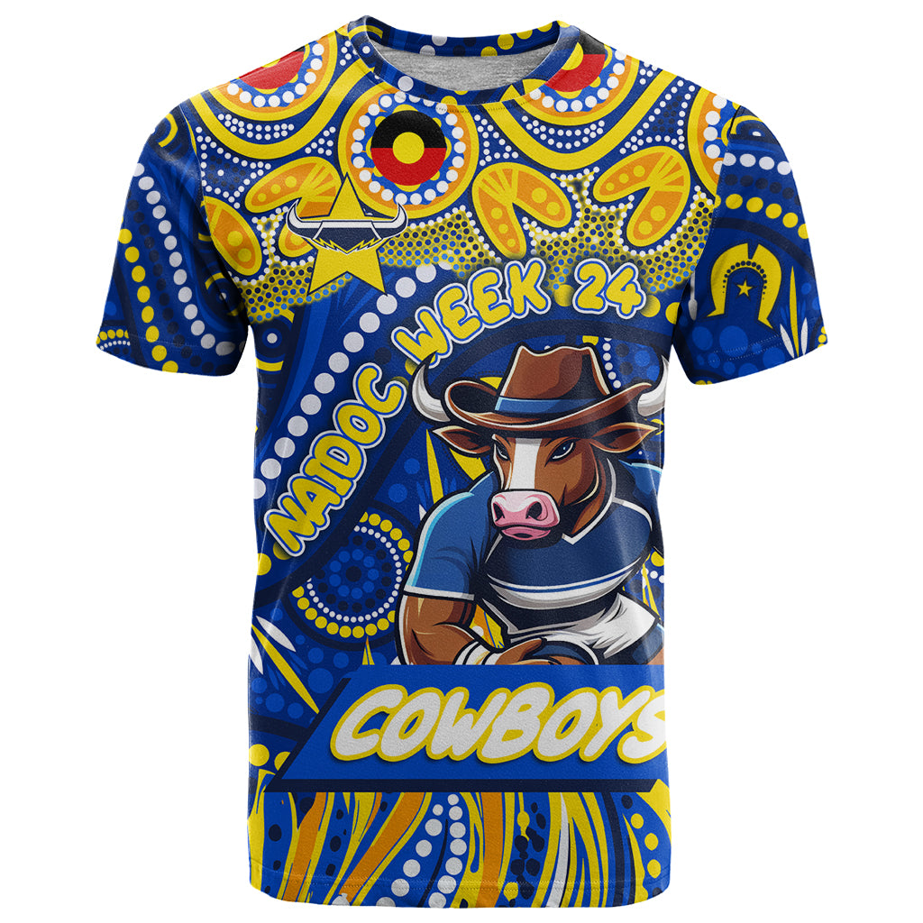 Custom Australia NAIDOC Week 2024 T Shirt Cowboys Mascot Keep The Fire Burning