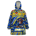 Custom Australia NAIDOC Week 2024 Wearable Blanket Hoodie Cowboys Mascot Keep The Fire Burning