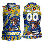 Custom Australia NAIDOC Week 2024 Women Sleeveless Polo Shirt Cowboys Mascot Keep The Fire Burning