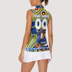 Custom Australia NAIDOC Week 2024 Women Sleeveless Polo Shirt Cowboys Mascot Keep The Fire Burning
